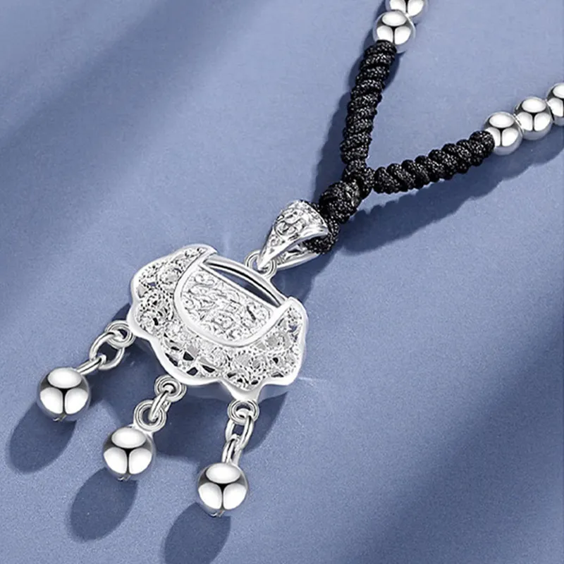 YUOFFICIAL S999 Fine Silver Adjustable Hand-Woven Rope Elegance Advanced Touch Necklaces Women's-2