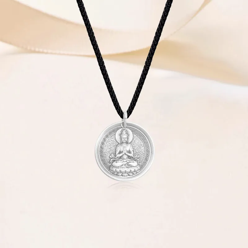 YUOFFICIAL 999 Fine Silver Sterling Silver Necklaces Unisex-2