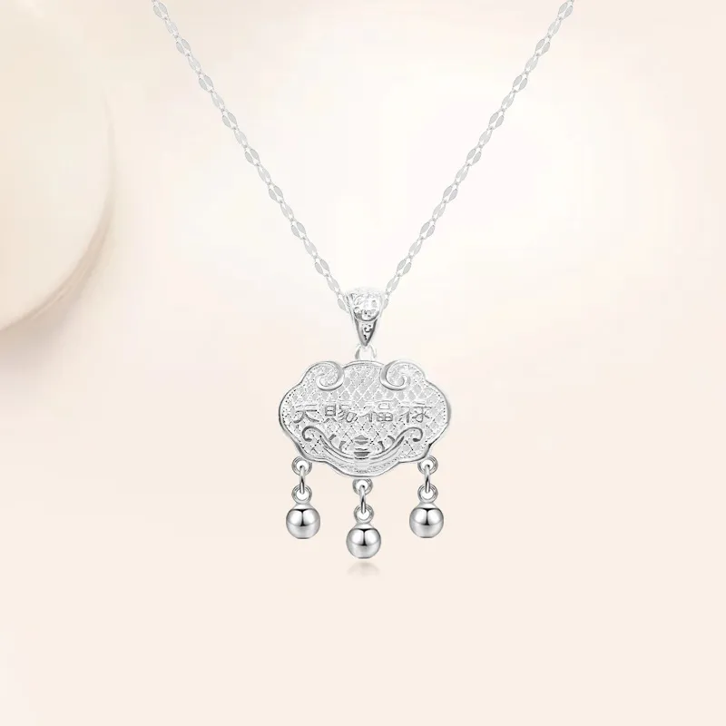 YUOFFICIAL 999 Fine Silver Adjustable Individual Minimalist Style Fashion Versatile Advanced Design Necklaces Unisex-3