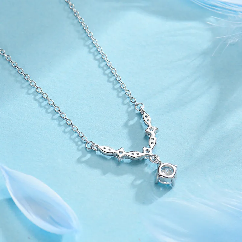 YUOFFICIAL S925 Silver Adjustable Elegance Versatile Niche Everyday Commute Design Necklaces Women's-3