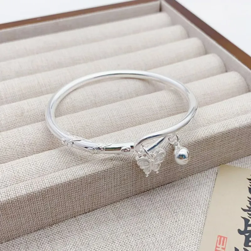 YUOFFICIAL S 999 Fine Silver Sterling Silver Bracelets Unisex-1