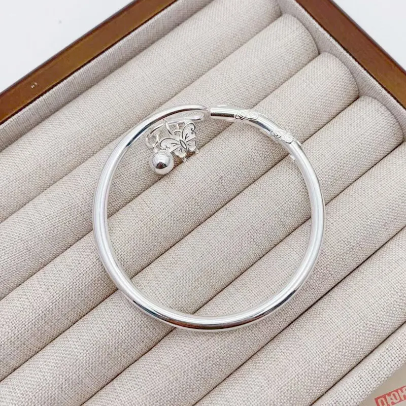 YUOFFICIAL S 999 Fine Silver Sterling Silver Bracelets Unisex-3