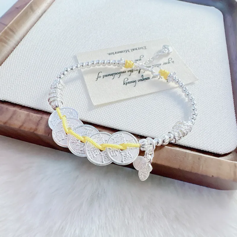 YUOFFICIAL 990 Silver Pure Silver Bracelets Unisex-1