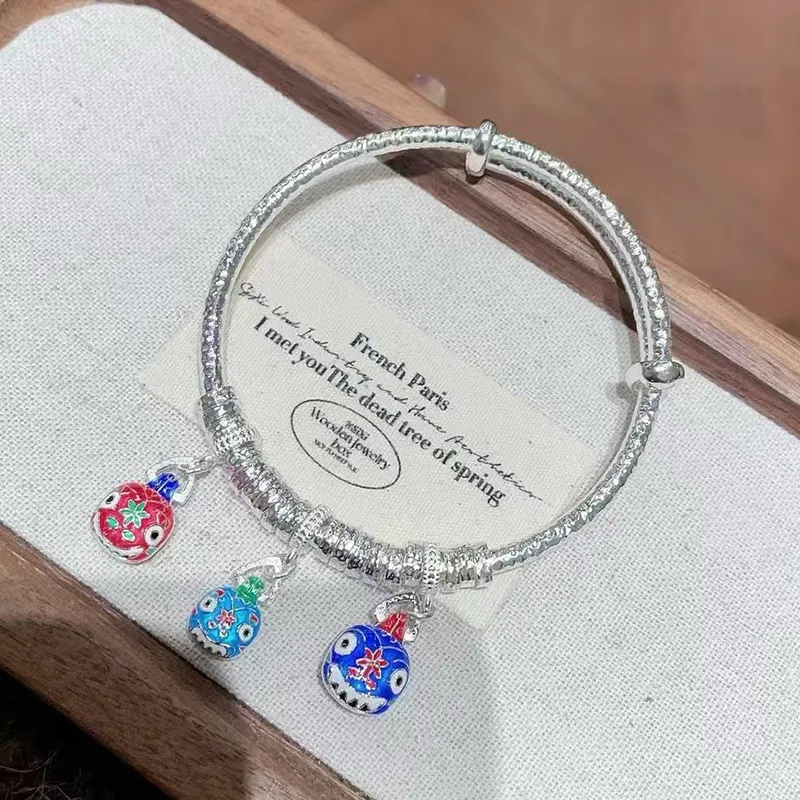YUOFFICIAL 999 Fine Silver Bangles Unisex-4