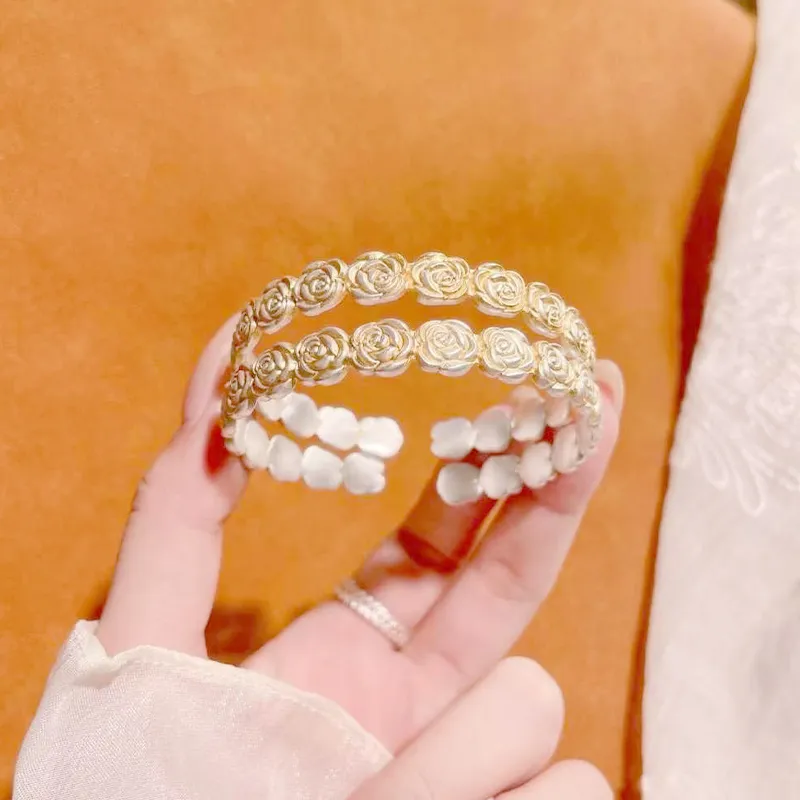 YUOFFICIAL 999 Fine Silver Bangles Unisex-2