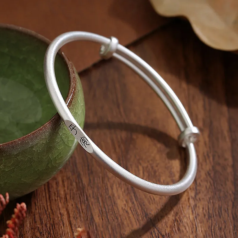 YUOFFICIAL 999 Fine Silver Bangles Unisex-1