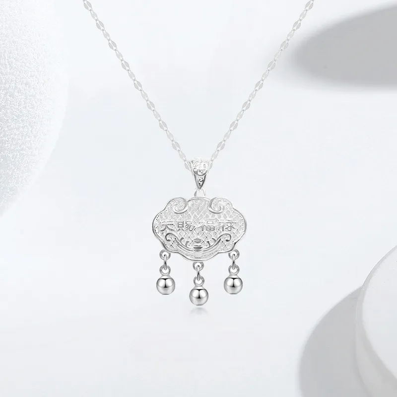 YUOFFICIAL 999 Fine Silver Adjustable Individual Minimalist Style Fashion Versatile Advanced Design Necklaces Unisex-1