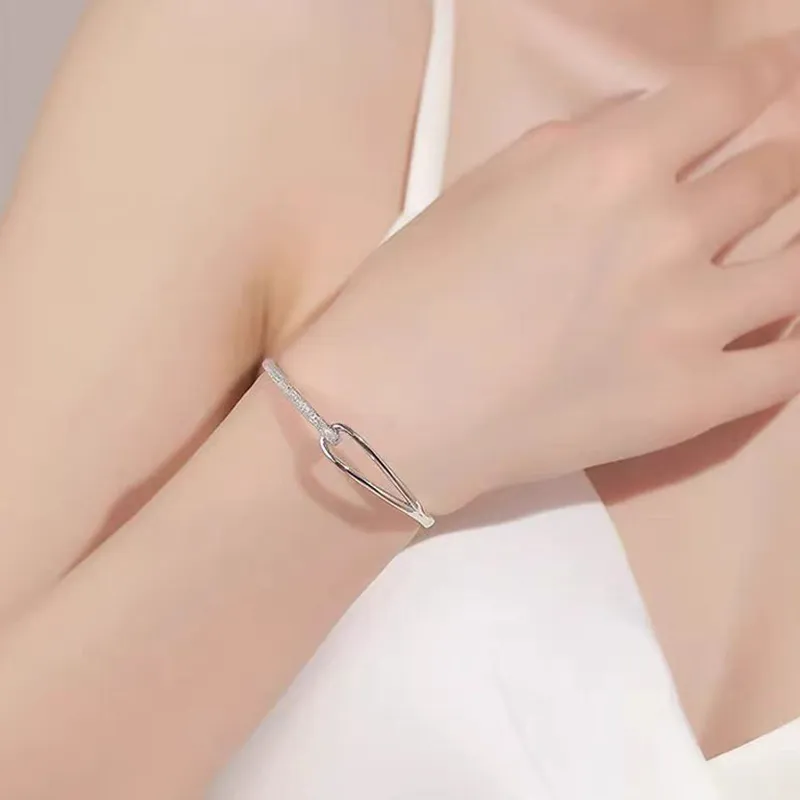 YUOFFICIAL 999 Fine Silver Bangles Women's-4
