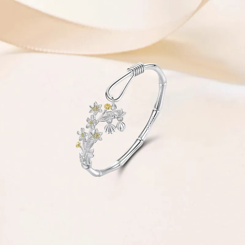 YUOFFICIAL S999 Fine Silver Bangles Unisex-2