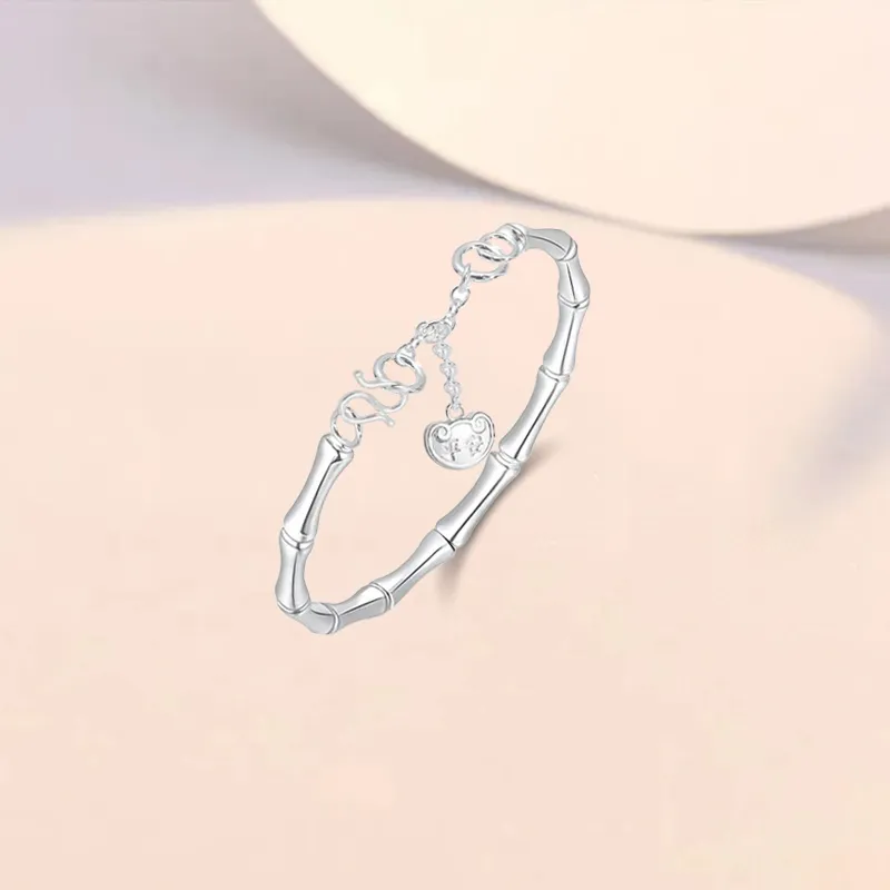 YUOFFICIAL S999 Fine Silver Sterling Silver Bracelets Women's-4