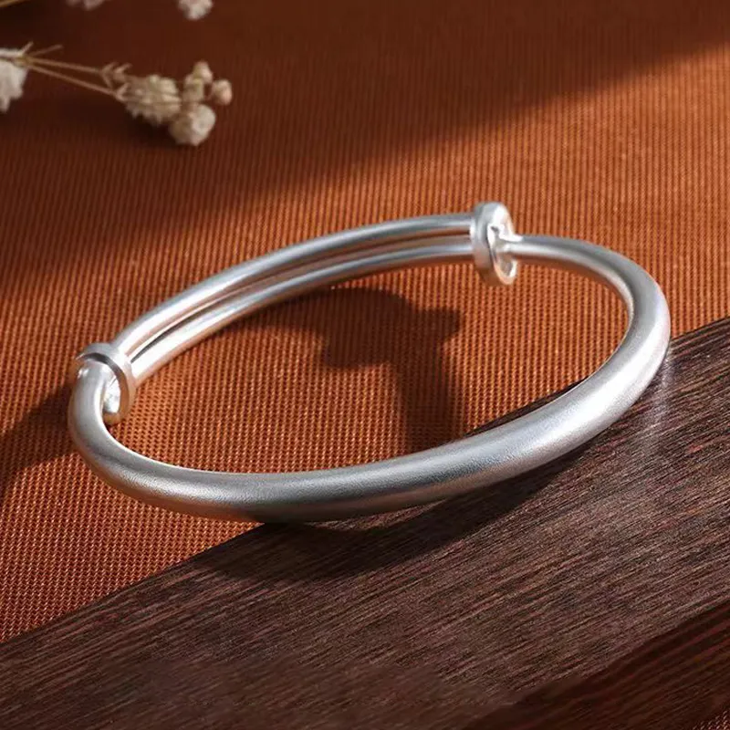 YUOFFICIAL S999 Fine Silver Bangles Unisex-3