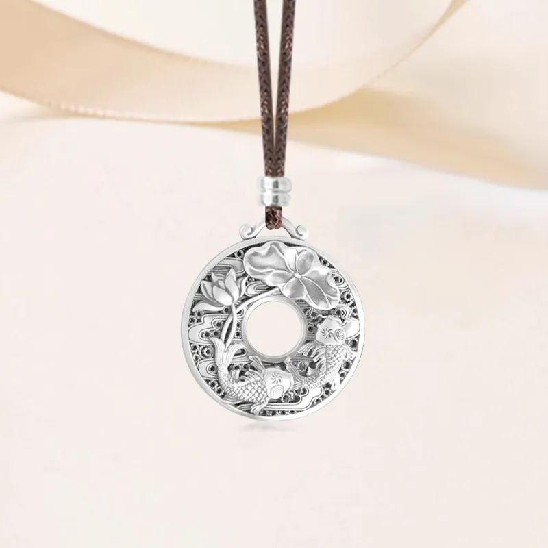 YUOFFICIAL 999 Fine Silver Necklaces Unisex-3