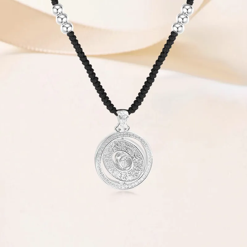 YUOFFICIAL S999 Fine Silver Sterling Silver Necklaces Unisex-3