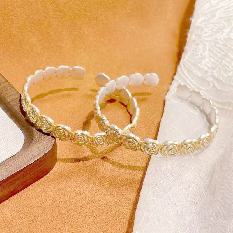 YUOFFICIAL 999 Fine Silver Bangles Unisex-1