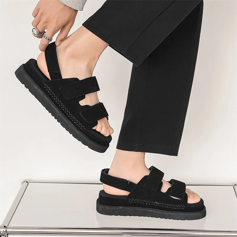 SHUPATE Beach Sandals Unisex Khaki/Chestnut/Black-12
