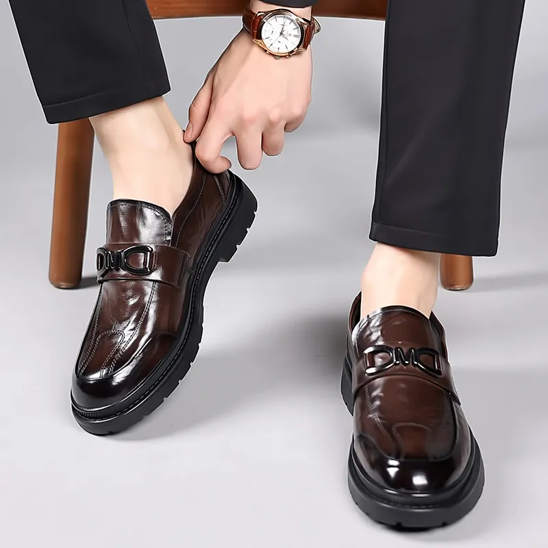 SHUPATE Loafers Men Black/Brown-3