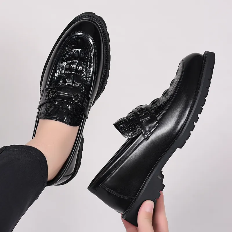 SHUPATE Dress Shoes Men Low Top Black/Brown-15