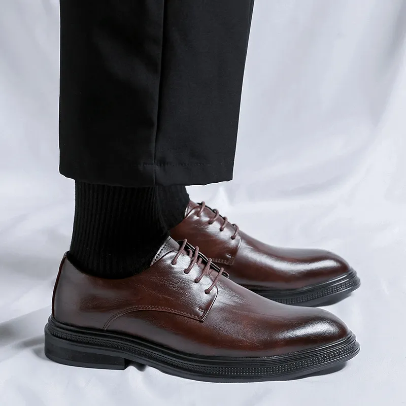 SHUPATE Dress Shoes Men Low Top Black-17