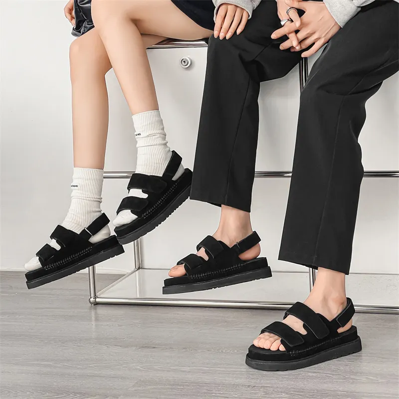SHUPATE Beach Sandals Unisex Khaki/Chestnut/Black-9