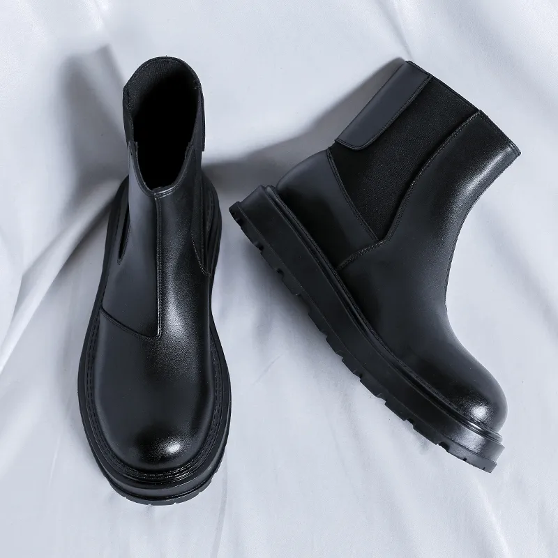 SHUPATE Short Chelsea Boots Men's Black-7