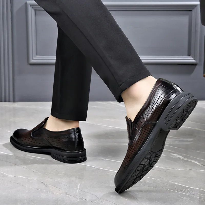SHUPATE Dress Shoes Men Low Top Black, Brown-17
