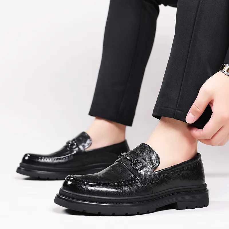SHUPATE Dress Shoes Men Low Top Black/Brown-3