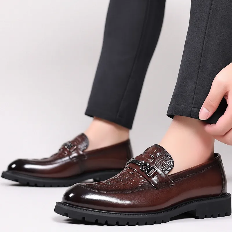 SHUPATE Dress Shoes Men Low Top Black/Brown-7