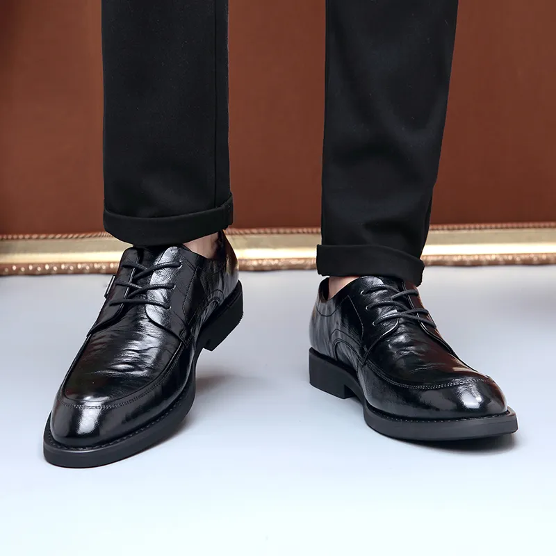 SHUPATE Dress Shoes Men Low Top Black/Brown-1