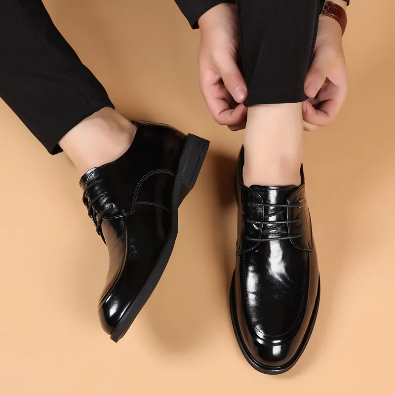 SHUPATE Dress Shoes Men Low Top Black/Brown-8