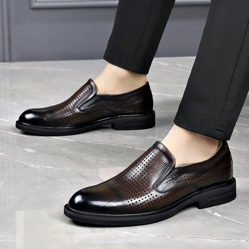 SHUPATE Dress Shoes Men Low Top Black, Brown-16