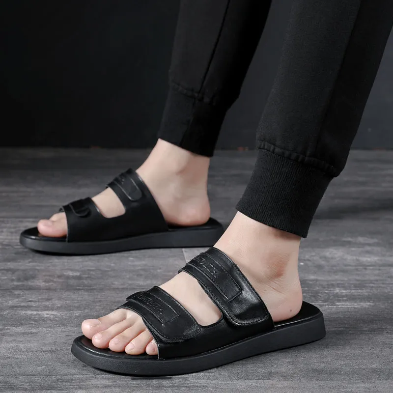 SHUPATE Rubber Sole Slip-Resistant Odor-Resistant Abrasion-Resistant Slide Slippers Men's-5