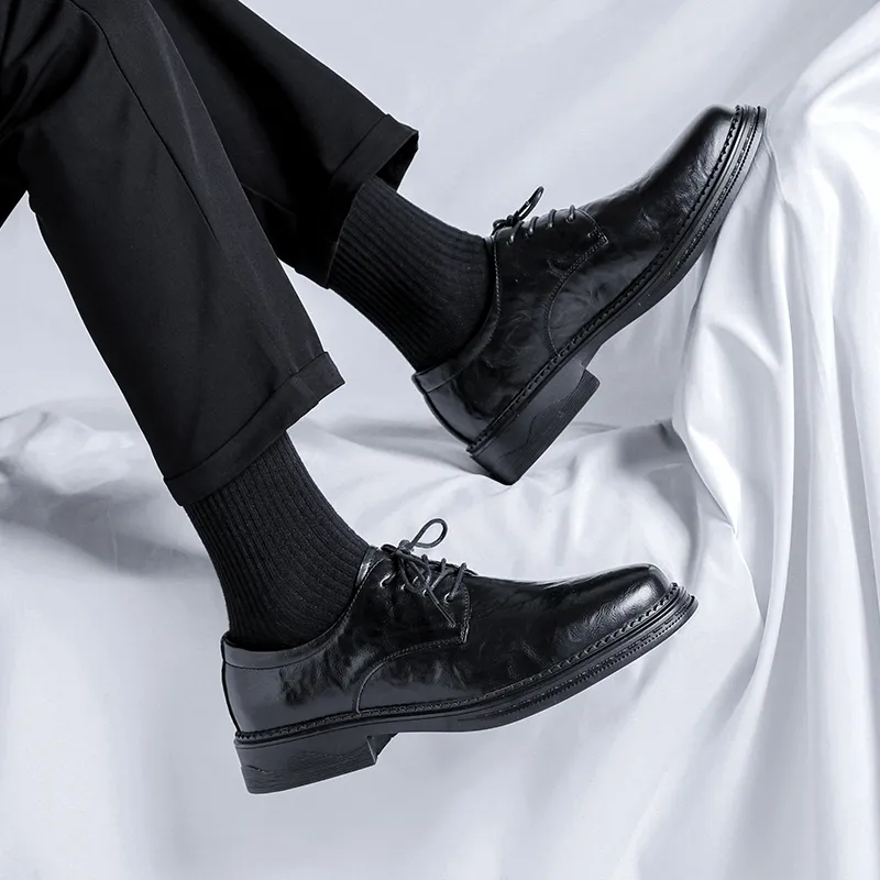 SHUPATE Dress Shoes Men Low Top Black/Brown-9