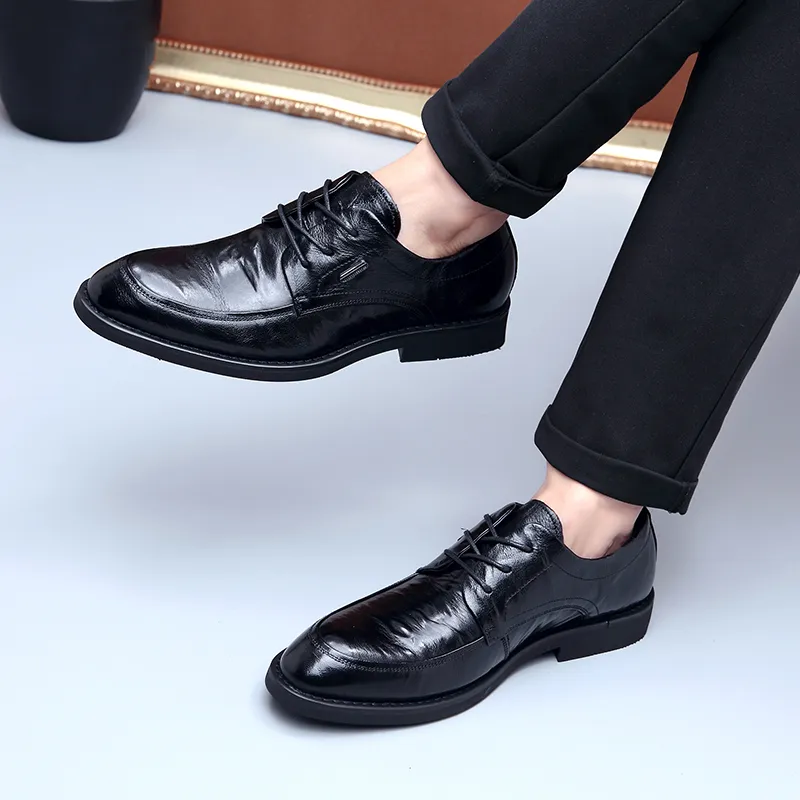 SHUPATE Dress Shoes Men Low Top Black/Brown-2