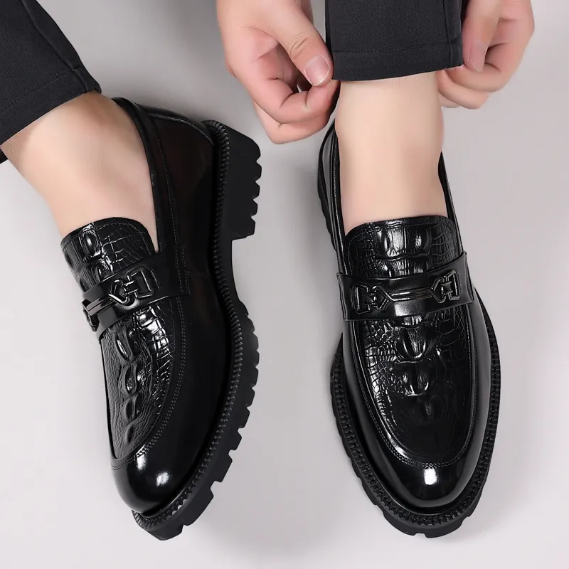 SHUPATE Dress Shoes Men Low Top Black/Brown-12