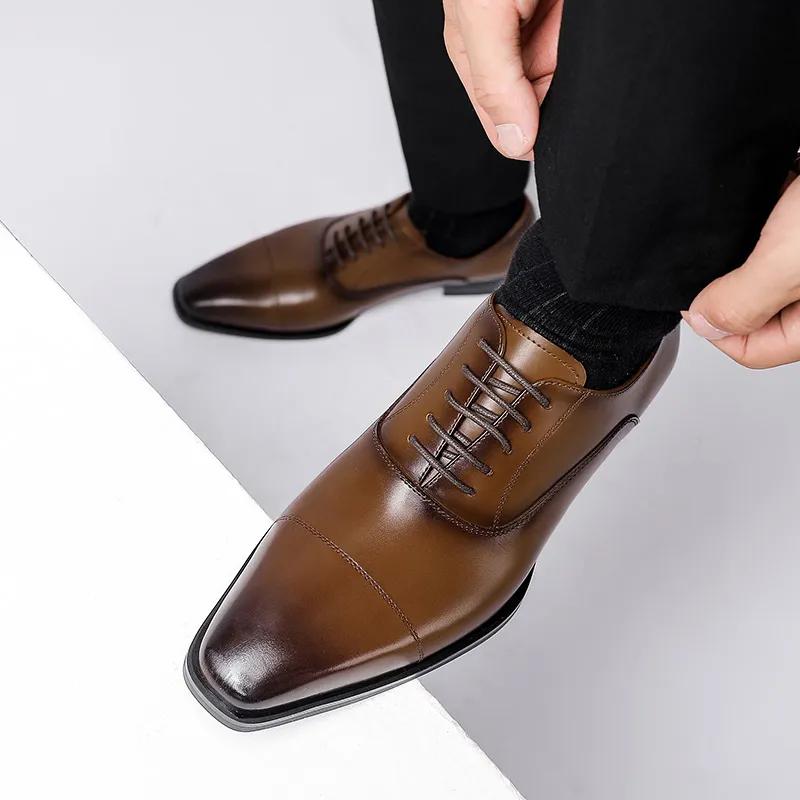 SHUPATE Dress Shoes Men Low Top Black-1