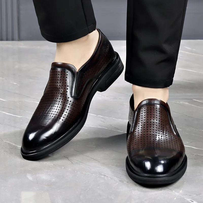 SHUPATE Dress Shoes Men Low Top Black, Brown-19