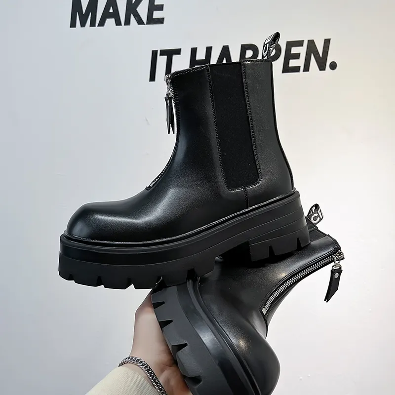 SHUPATE Short Chelsea Boots Men's Black-9