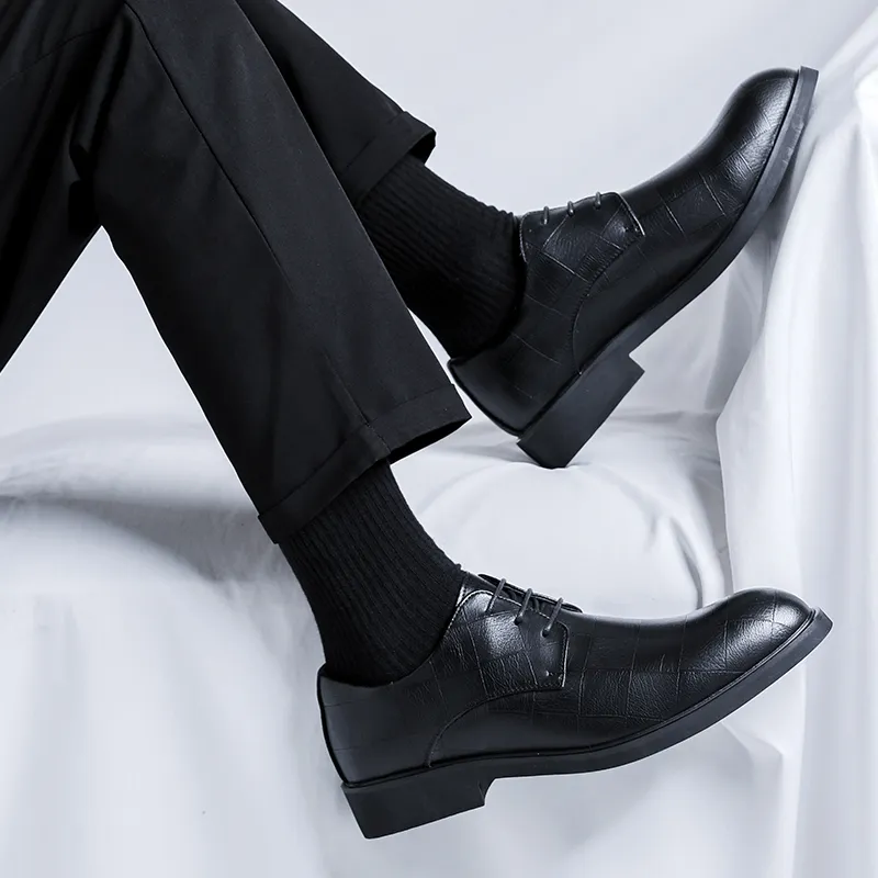 SHUPATE Dress Shoes Men Low Top Black/Brown-1