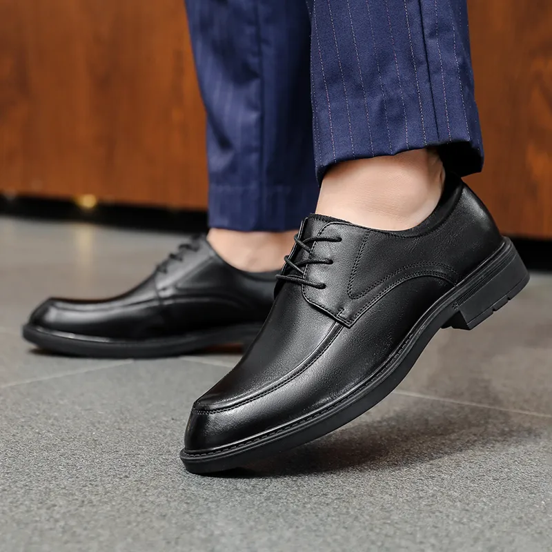 SHUPATE Dress Shoes Men Low Top Black/Brown-3