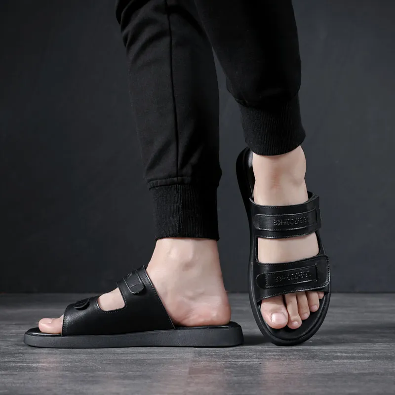 SHUPATE Rubber Sole Slip-Resistant Odor-Resistant Abrasion-Resistant Slide Slippers Men's-4