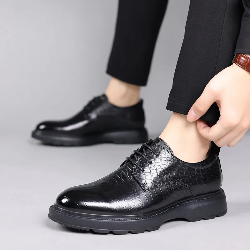 SHUPATE Dress Shoes Men Low Top Black/Brown-12