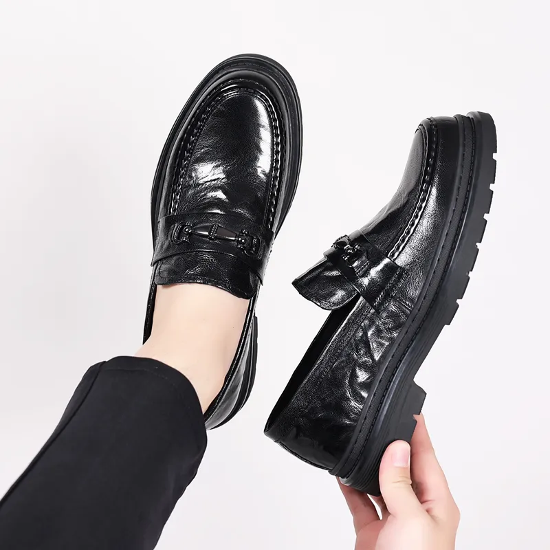 SHUPATE Dress Shoes Men Low Top Black/Brown-1