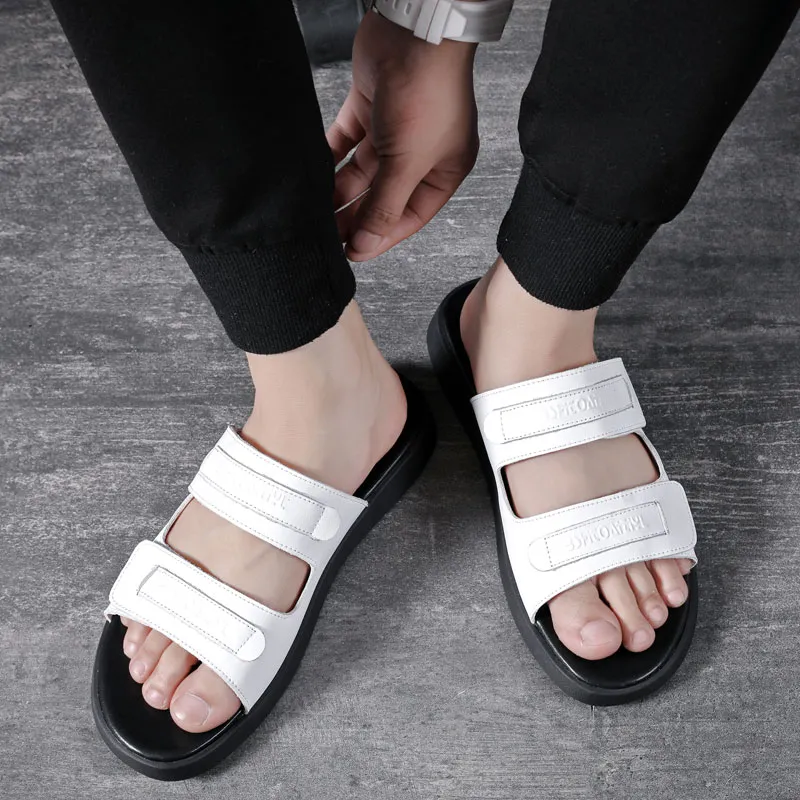 SHUPATE Rubber Sole Slip-Resistant Odor-Resistant Abrasion-Resistant Slide Slippers Men's-10
