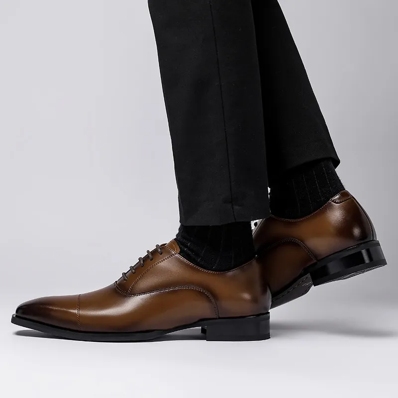 SHUPATE Dress Shoes Men Low Top Black-2