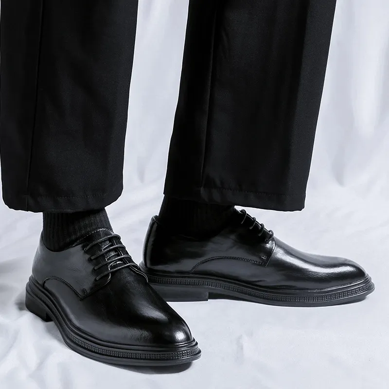 SHUPATE Dress Shoes Men Low Top Black-7