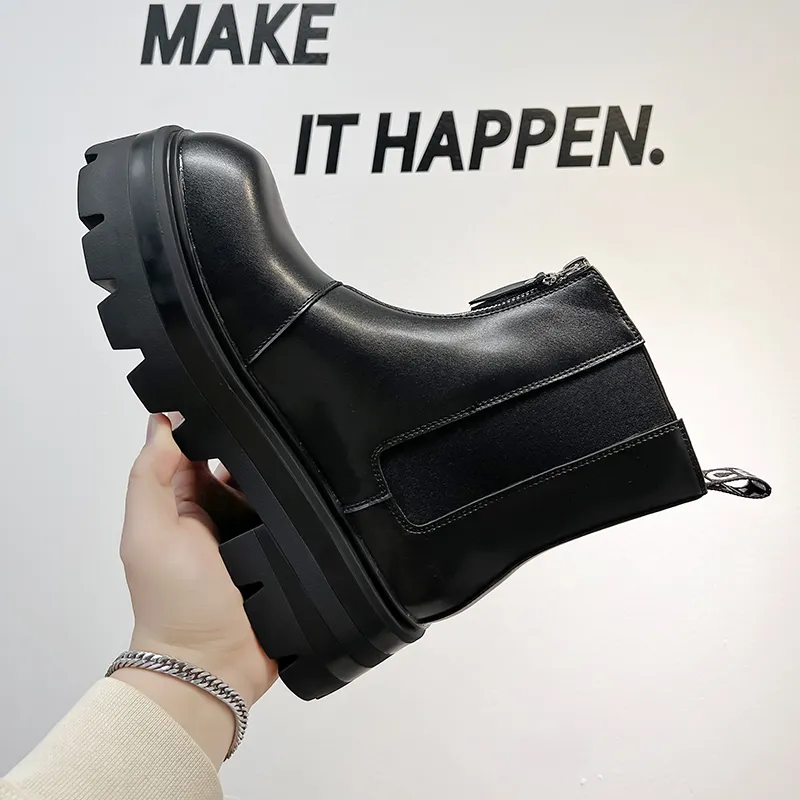 SHUPATE Short Chelsea Boots Men's Black-7