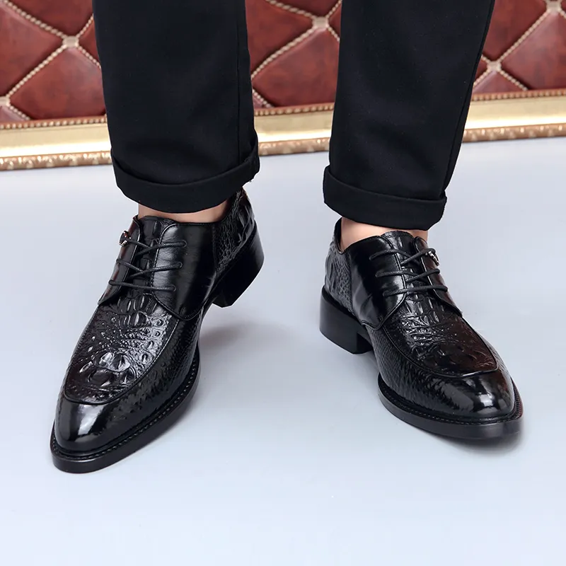 SHUPATE Dress Shoes Men Low Top Black/Burgundy-1