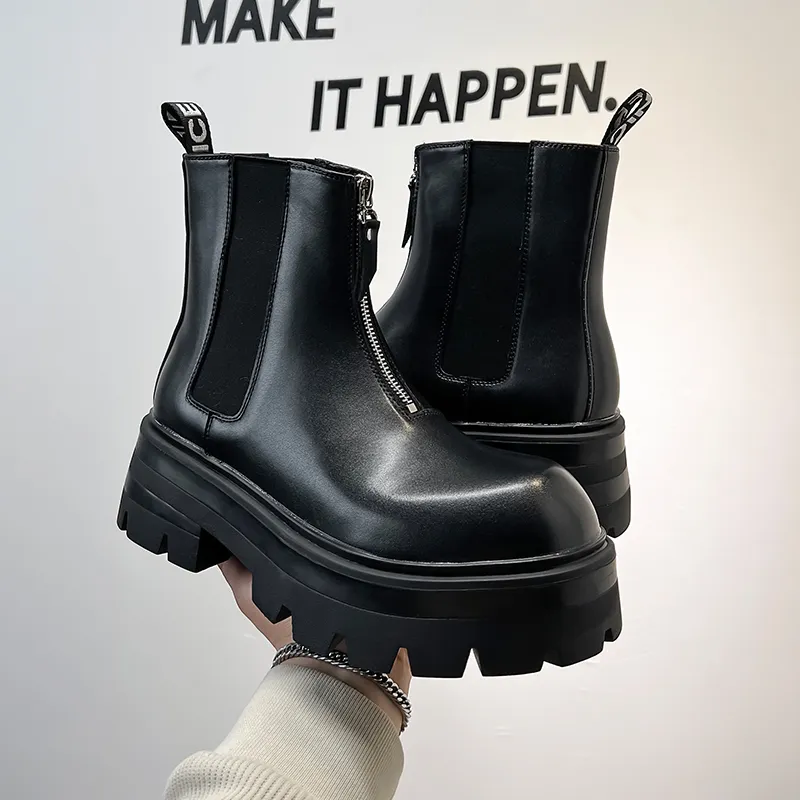 SHUPATE Short Chelsea Boots Men's Black-10