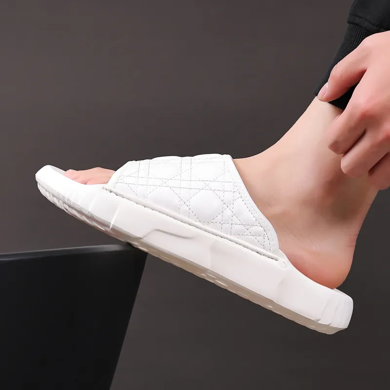 SHUPATE Slide Slippers Men Black/White-10