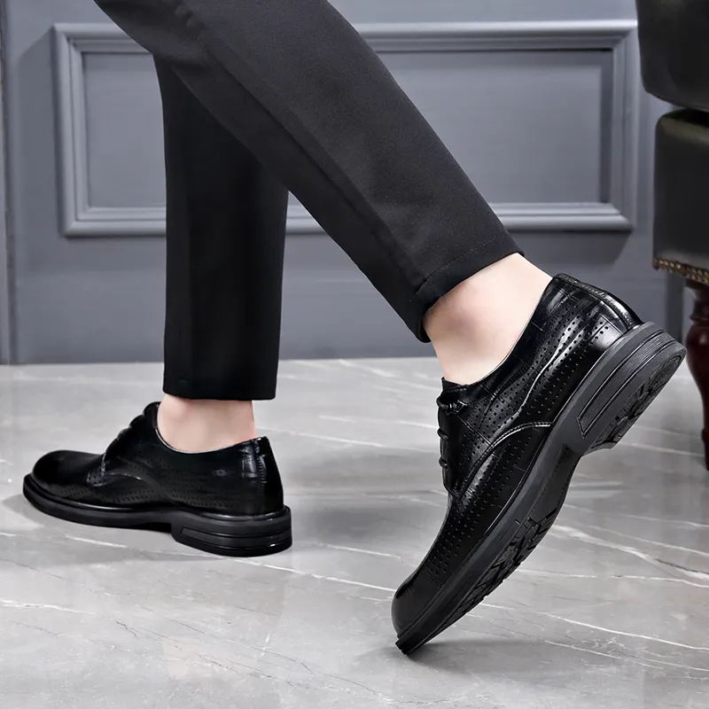 SHUPATE Dress Shoes Men Low Top Black/Brown-9